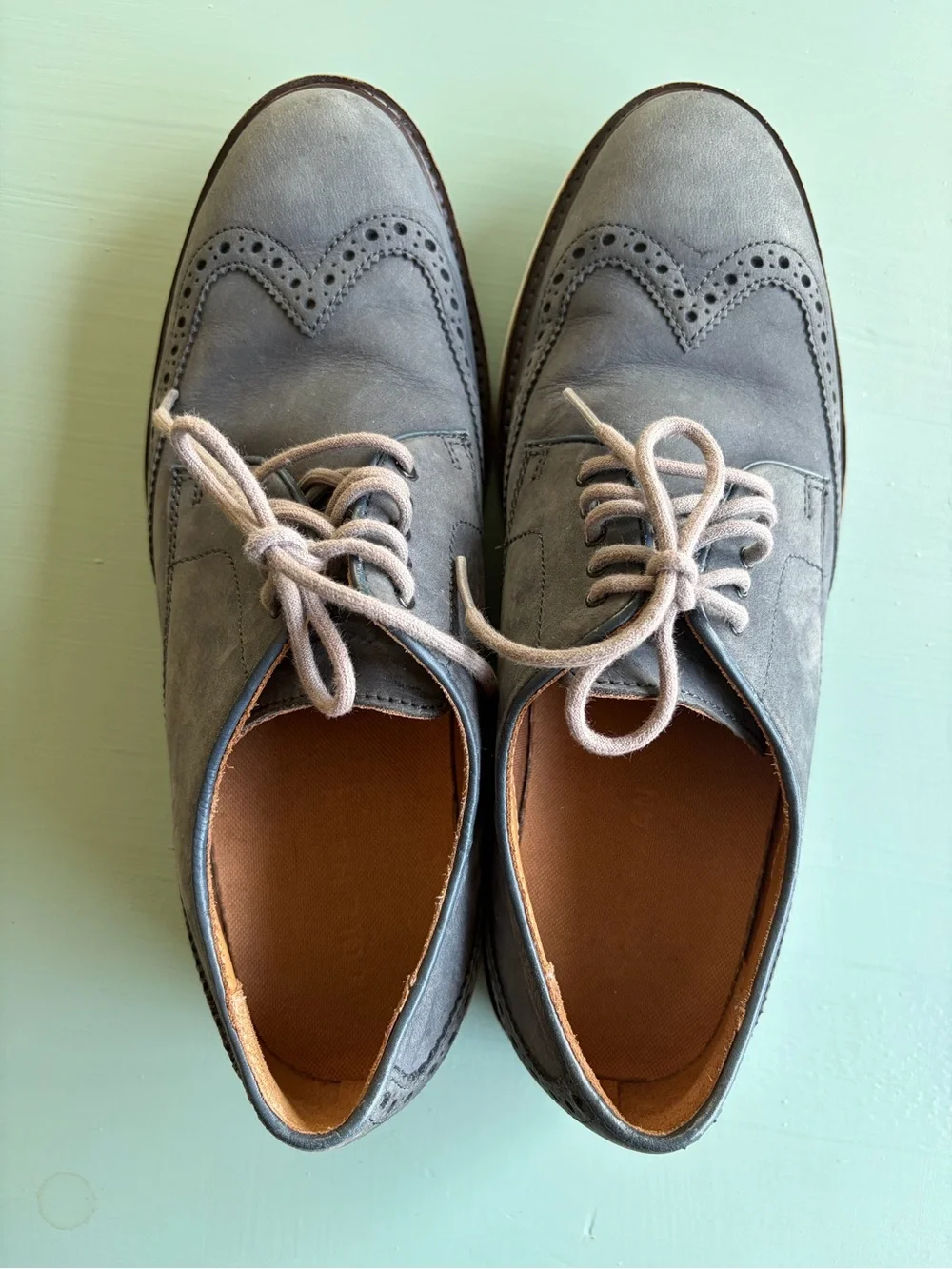 Cole Haan Slate Blue Wingtip Oxfords